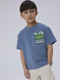 NAME IT Minecraft T-shirt Mamun Blue Mirage